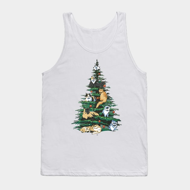 Cats in Christmas Tree Tank Top by Digital-Zoo